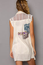 Load image into Gallery viewer, POL Sleeveless Shirt Dress with Patchwork Patterns