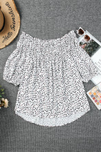 Load image into Gallery viewer, Plus Size Printed Off-Shoulder Half Sleeve Blouse