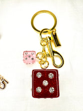 Load image into Gallery viewer, Dice and Bows Bag Charms