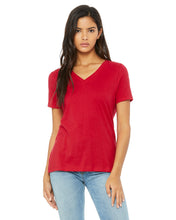 Load image into Gallery viewer, B+C Women's Relaxed Jersey Short Sleeve V-Neck Tee For DTF Transfer