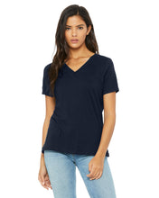 Load image into Gallery viewer, B+C Women's Relaxed Jersey Short Sleeve V-Neck Tee For DTF Transfer