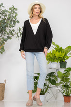 Load image into Gallery viewer, Celeste Full Size Contrast Round Neck Top with Two Layer Detail