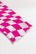 Load image into Gallery viewer, Rose Checkered Pattern Mesh Mock Neck Long Sleeve Top