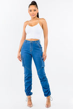 Load image into Gallery viewer, American Bazi Shirred Cargo Jogger Pants