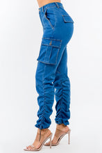 Load image into Gallery viewer, American Bazi Shirred Cargo Jogger Pants