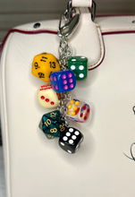 Load image into Gallery viewer, Dice and Bows Bag Charms