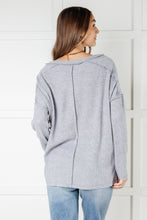 Load image into Gallery viewer, Basically Freezing Brushed Hacci Top in Heather Grey