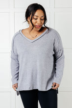 Load image into Gallery viewer, Basically Freezing Brushed Hacci Top in Heather Grey