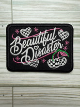 Load image into Gallery viewer, Beautiful Disaster with Hearts and Cherry's - Iron on Patch