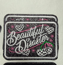 Load image into Gallery viewer, Beautiful Disaster with Hearts and Cherry's - Iron on Patch