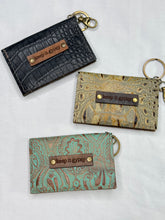 Load image into Gallery viewer, Becca Upcycled Credit Card Holder with Crystals or Rivets by Keep It Gypsy