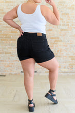 Load image into Gallery viewer, Bentli High Rise Side Tie Denim Skort in Black by Judy Blue