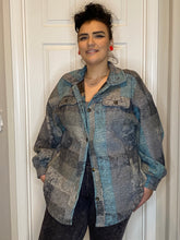 Load image into Gallery viewer, BIBI Gray Multi Plaid Shacket