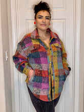 Load image into Gallery viewer, BIBI Pink Multi Plaid Shacket