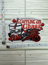 Load image into Gallery viewer, Caffeine and Chaos Iron on Patch
