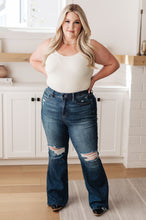 Load image into Gallery viewer, Cassandra High Rise Control Top Distressed Flare Jeans by Judy Blue