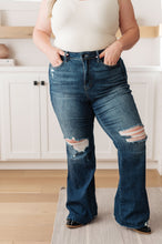 Load image into Gallery viewer, Cassandra High Rise Control Top Distressed Flare Jeans by Judy Blue