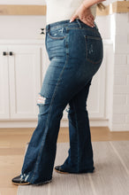 Load image into Gallery viewer, Cassandra High Rise Control Top Distressed Flare Jeans by Judy Blue