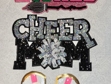 Load image into Gallery viewer, Mama, Cheer Mom, Roses, Chenille and Sequins Iron on Patches
