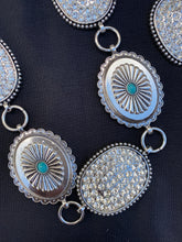 Load image into Gallery viewer, Rhinestone and Silver Concho Belt - Curvy