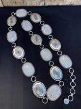 Load image into Gallery viewer, Rhinestone and Silver Concho Belt - Curvy