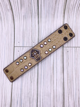 Load image into Gallery viewer, Copper Cross Cuff Bracelet - Tan