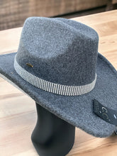 Load image into Gallery viewer, Rhinestone Cowboy Hat by C.C. - Charcoal