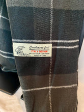 Load image into Gallery viewer, Gray and Black Plaid Scarf with Cashmere Feel - Unisex