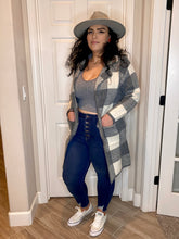 Load image into Gallery viewer, Gray and White Cardigan by Original USA