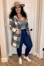 Load image into Gallery viewer, Gray and White Cardigan by Original USA