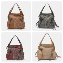 Load image into Gallery viewer, Nicole Lee USA Side Braided Tassel Inlaid Rhinestone Embroidery Hobo Bag