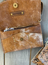 Load image into Gallery viewer, Jordan Brown Cowhide or Gold Leopard Upcycled Bag by Keep It Gypsy