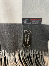 Load image into Gallery viewer, Gray Checkered Scarf with Cashmere Feel - Unisex