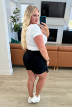 Load image into Gallery viewer, Bentli High Rise Side Tie Denim Skort in Black by Judy Blue