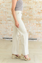 Load image into Gallery viewer, Selena High Rise Distressed 90's Straight Jeans in Bone