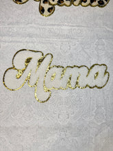 Load image into Gallery viewer, Mama, Cheer Mom, Roses, Chenille and Sequins Iron on Patches