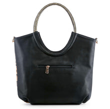 Load image into Gallery viewer, Maxine Rhinestone And Tassel Tote with Leopard Print