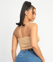 Load image into Gallery viewer, Knit Tube Top With Rhinestones - Nude