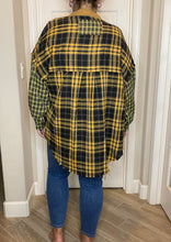 Load image into Gallery viewer, POL Oversized Contrasting Button Up Shirt with Raw Hem