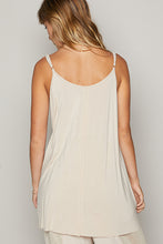 Load image into Gallery viewer, POL Sleeveless Top with Lace Placket - Oatmeal