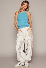Load image into Gallery viewer, Loose Fitting Joggers with Contrasting Crochet by POL in Off White - Women's