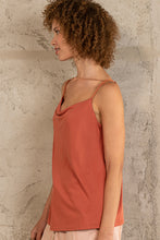 Load image into Gallery viewer, POL Orange Cami with Draped Neckline