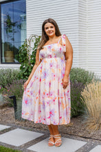 Load image into Gallery viewer, Pastel Petals Floral Midi Dress