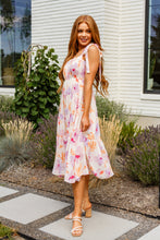 Load image into Gallery viewer, Pastel Petals Floral Midi Dress