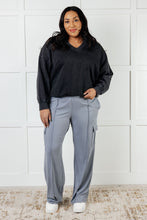 Load image into Gallery viewer, Rep Ready Mineral Wash French Terry Pullover in Black