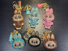 Load image into Gallery viewer, Bling Labubu Bag Charm Keychains