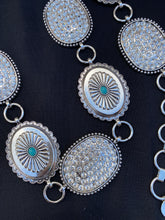 Load image into Gallery viewer, Rhinestone and Silver Concho Belt