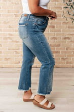 Load image into Gallery viewer, Sammy High Waist Distressed Crop Straight Leg Jeans by Judy Blue