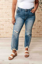 Load image into Gallery viewer, Sammy High Waist Distressed Crop Straight Leg Jeans by Judy Blue