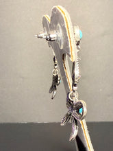 Load image into Gallery viewer, Black and White Spade with Bow Earrings